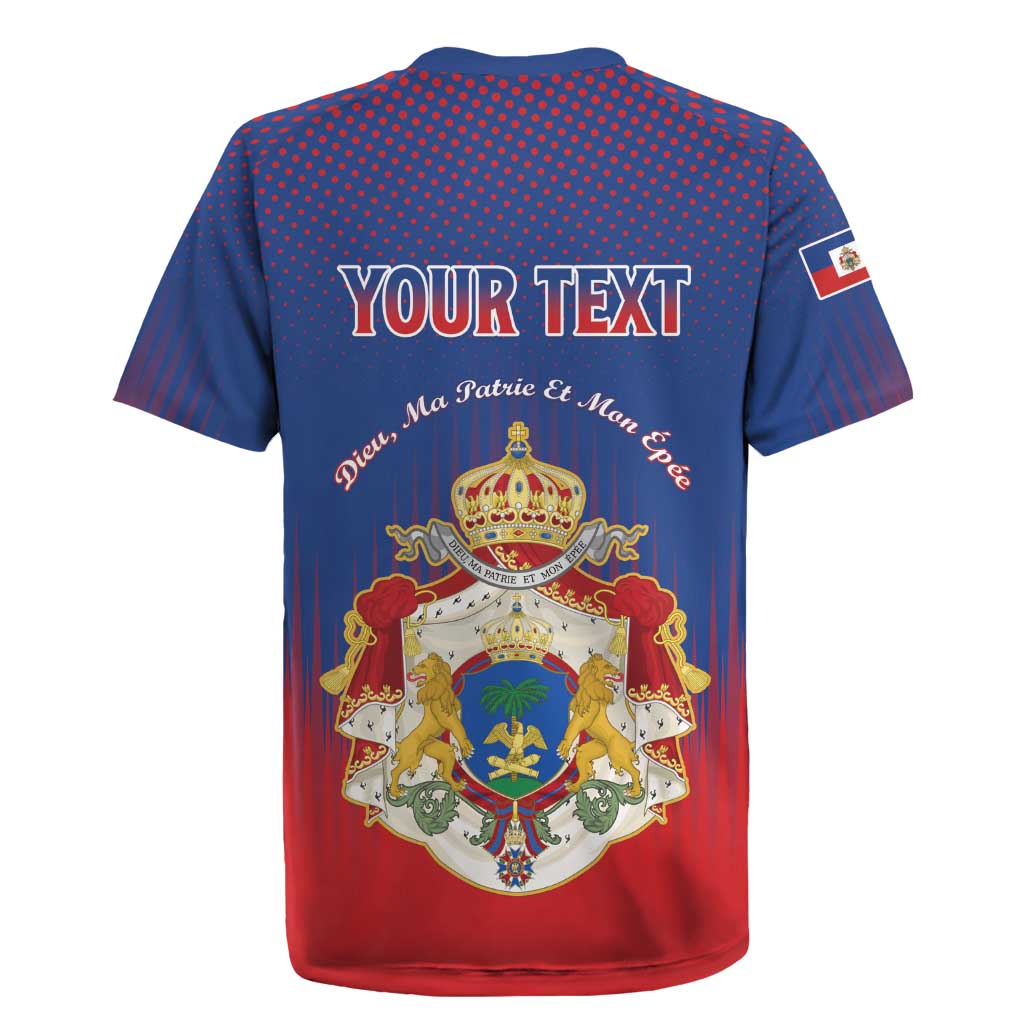 Personalized Second Empire of Haiti 1849-1859 Rugby Jersey Imperial Coat Of Arms Flag Style