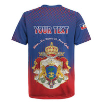 Personalized Second Empire of Haiti 1849-1859 Rugby Jersey Imperial Coat Of Arms Flag Style
