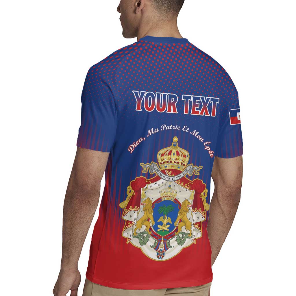 Personalized Second Empire of Haiti 1849-1859 Rugby Jersey Imperial Coat Of Arms Flag Style