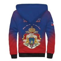 Personalized Second Empire of Haiti 1849-1859 Sherpa Hoodie Imperial Coat Of Arms Flag Style