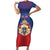 Personalized Second Empire of Haiti 1849-1859 Short Sleeve Bodycon Dress Imperial Coat Of Arms Flag Style