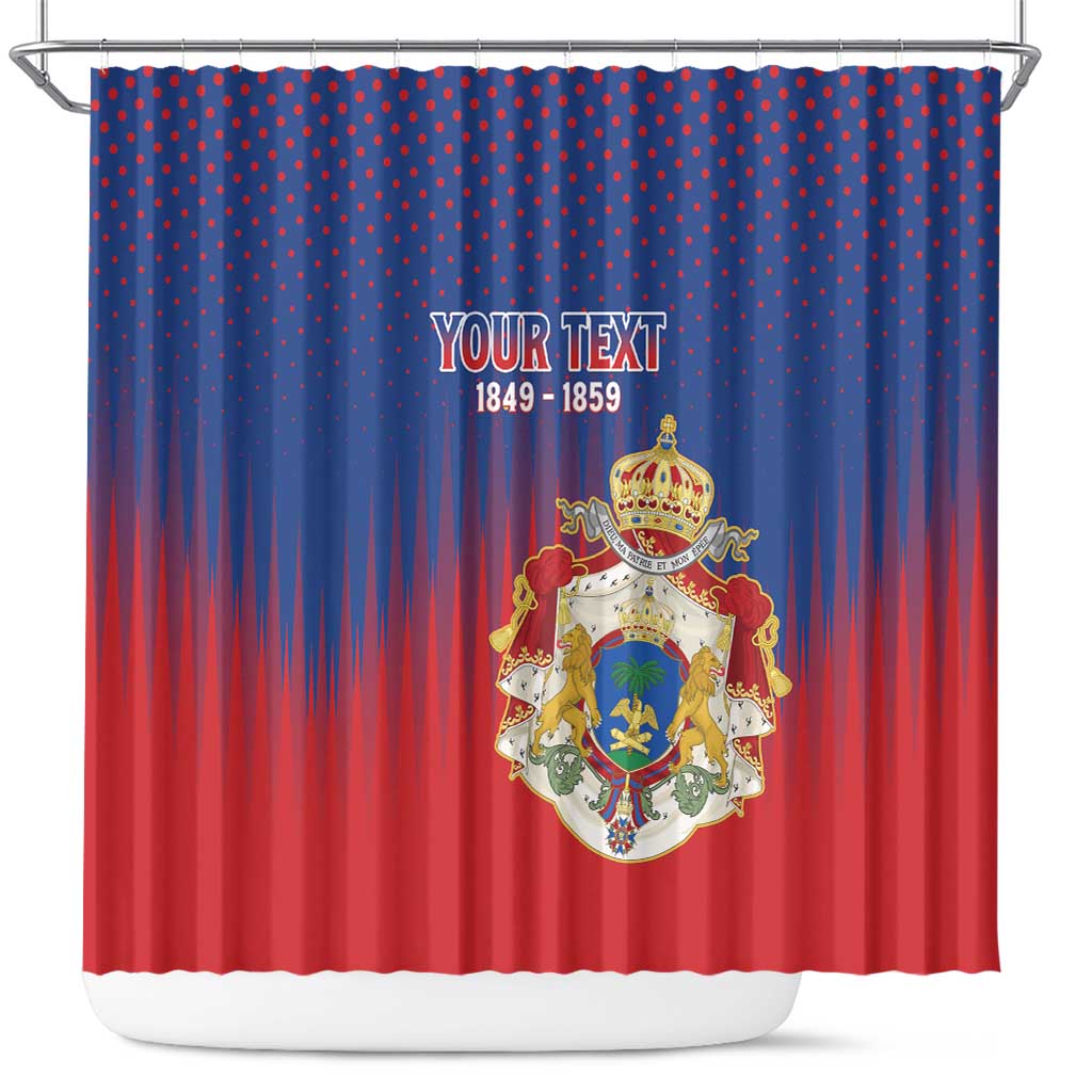 Personalized Second Empire of Haiti 1849-1859 Shower Curtain Imperial Coat Of Arms Flag Style