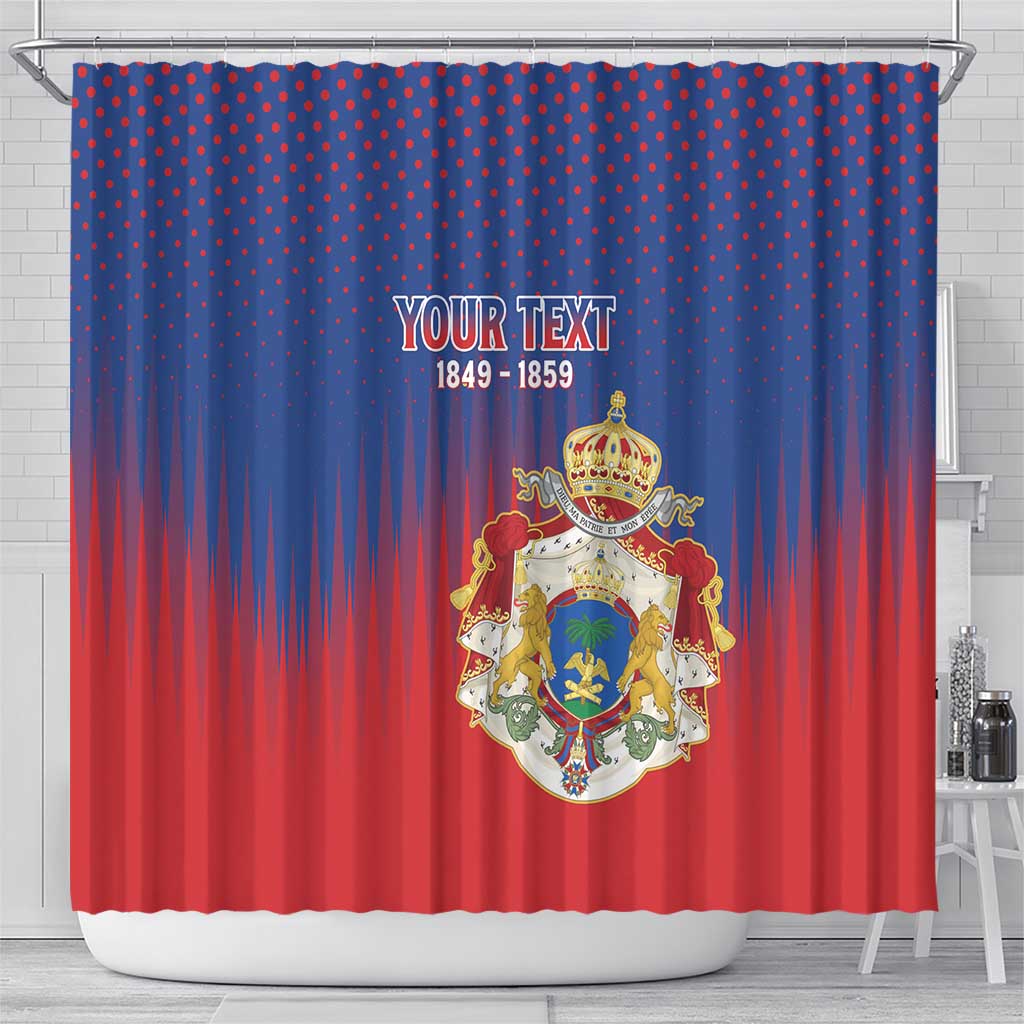Personalized Second Empire of Haiti 1849-1859 Shower Curtain Imperial Coat Of Arms Flag Style