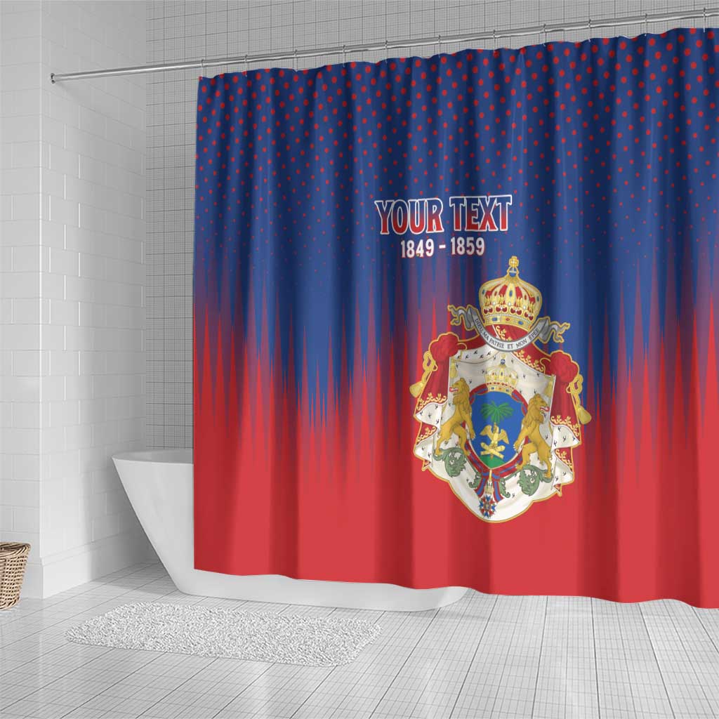 Personalized Second Empire of Haiti 1849-1859 Shower Curtain Imperial Coat Of Arms Flag Style