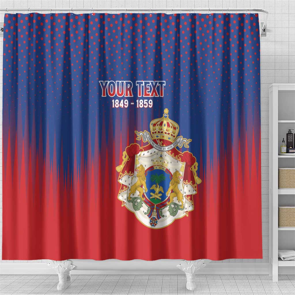 Personalized Second Empire of Haiti 1849-1859 Shower Curtain Imperial Coat Of Arms Flag Style