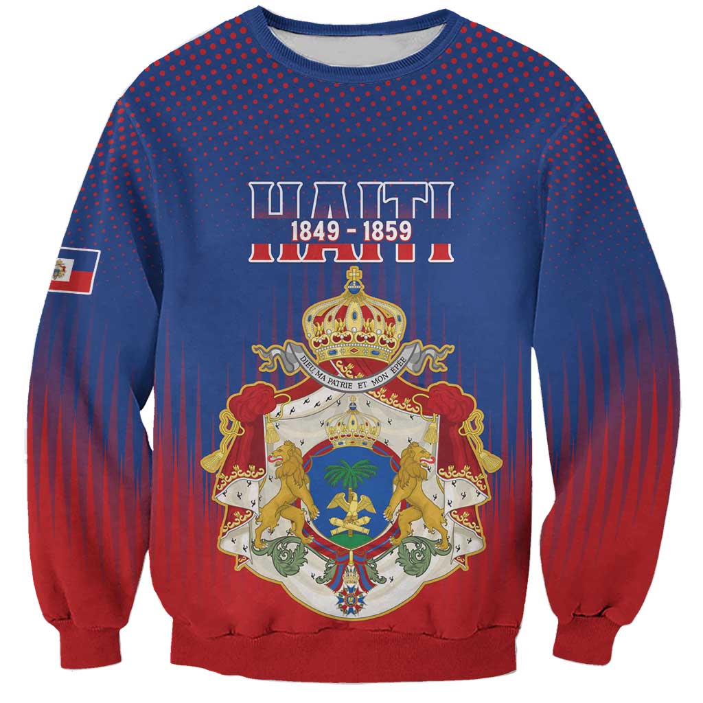 Personalized Second Empire of Haiti 1849-1859 Sweatshirt Imperial Coat Of Arms Flag Style