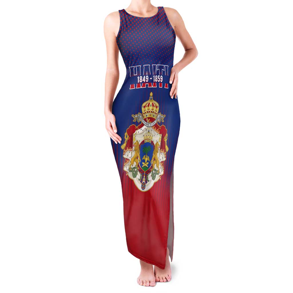 Personalized Second Empire of Haiti 1849-1859 Tank Maxi Dress Imperial Coat Of Arms Flag Style