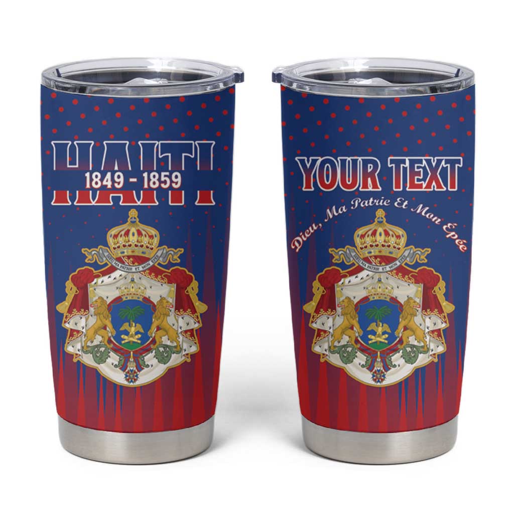 Personalized Second Empire of Haiti 1849-1859 Tumbler Cup Imperial Coat Of Arms Flag Style
