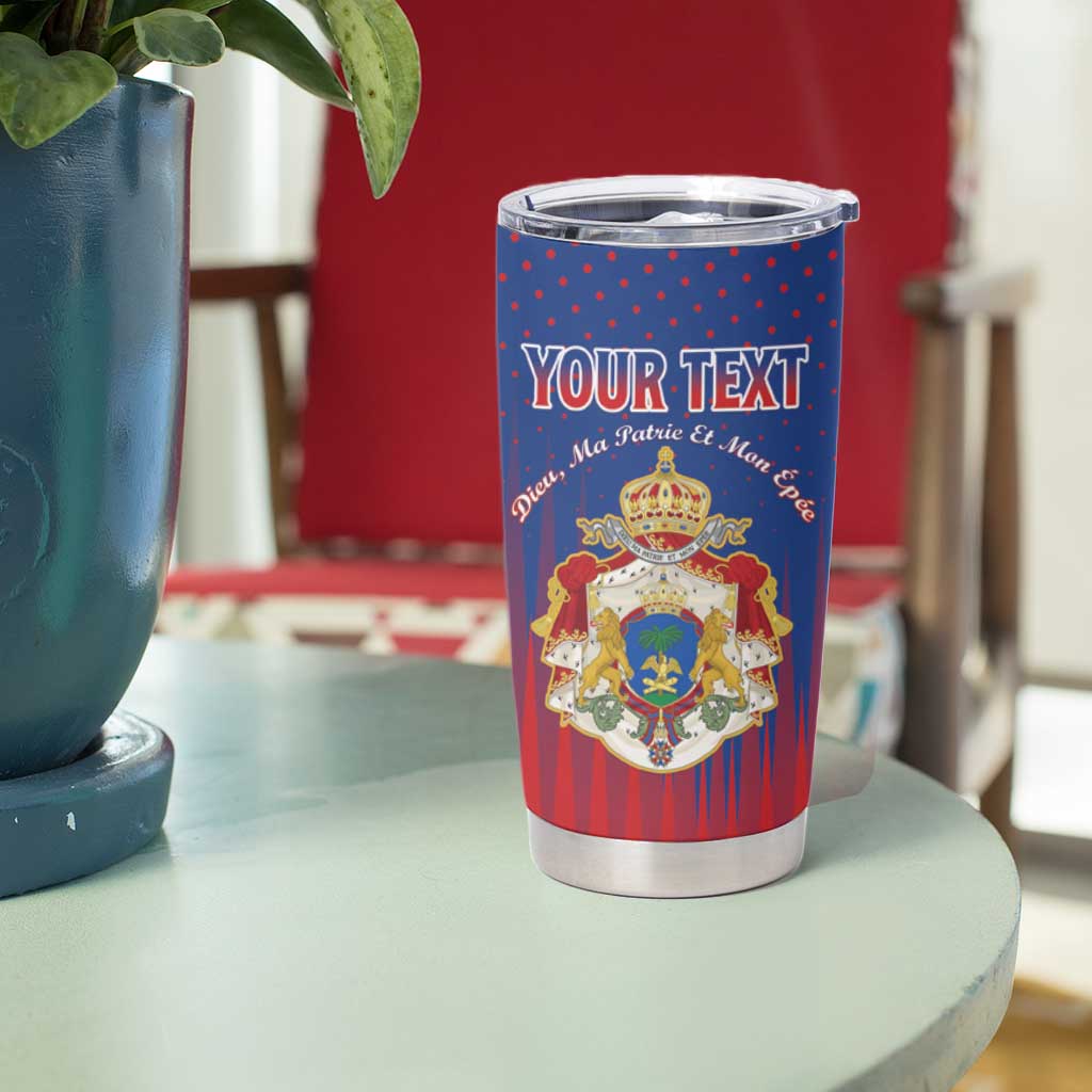 Personalized Second Empire of Haiti 1849-1859 Tumbler Cup Imperial Coat Of Arms Flag Style