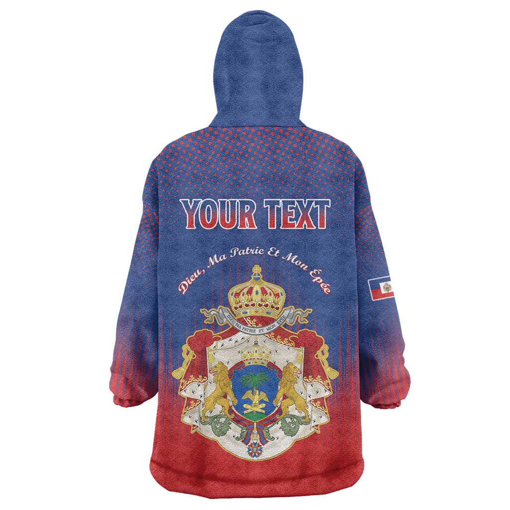 Personalized Second Empire of Haiti 1849-1859 Wearable Blanket Hoodie Imperial Coat Of Arms Flag Style