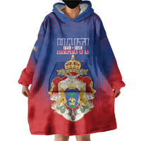 Personalized Second Empire of Haiti 1849-1859 Wearable Blanket Hoodie Imperial Coat Of Arms Flag Style