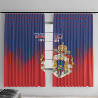 Personalized Second Empire of Haiti 1849-1859 Window Curtain Imperial Coat Of Arms Flag Style