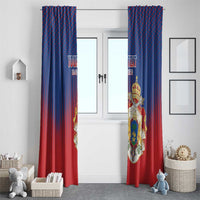 Personalized Second Empire of Haiti 1849-1859 Window Curtain Imperial Coat Of Arms Flag Style