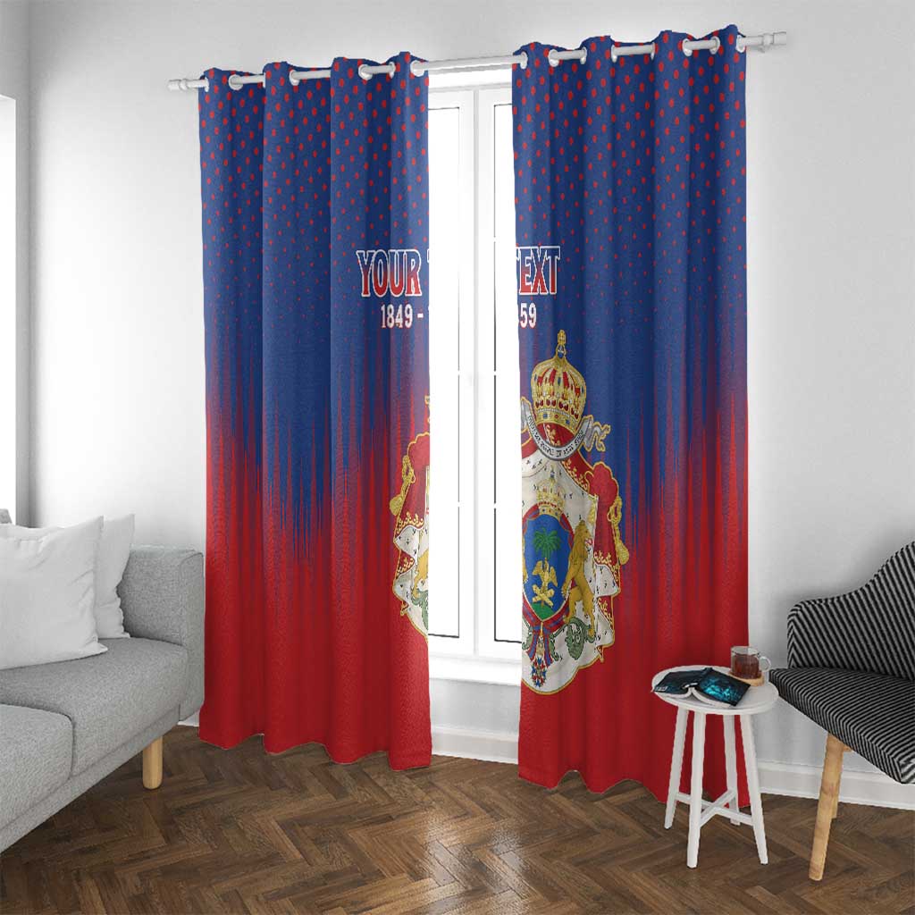Personalized Second Empire of Haiti 1849-1859 Window Curtain Imperial Coat Of Arms Flag Style