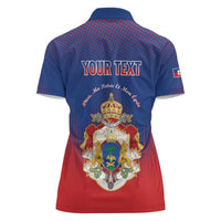 Personalized Second Empire of Haiti 1849-1859 Women Polo Shirt Imperial Coat Of Arms Flag Style