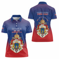Personalized Second Empire of Haiti 1849-1859 Women Polo Shirt Imperial Coat Of Arms Flag Style