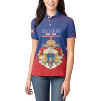Personalized Second Empire of Haiti 1849-1859 Women Polo Shirt Imperial Coat Of Arms Flag Style