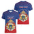 Personalized Second Empire of Haiti 1849-1859 Women V-Neck T-Shirt Imperial Coat Of Arms Flag Style