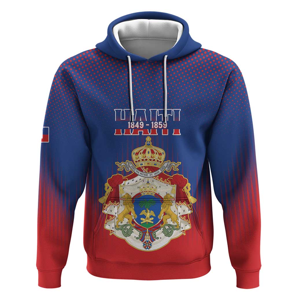 Personalized Second Empire of Haiti 1849-1859 Zip Hoodie Imperial Coat Of Arms Flag Style