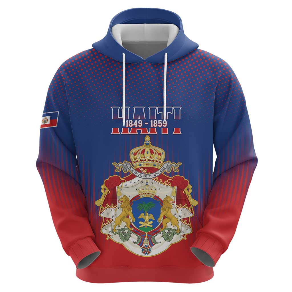 Personalized Second Empire of Haiti 1849-1859 Zip Hoodie Imperial Coat Of Arms Flag Style