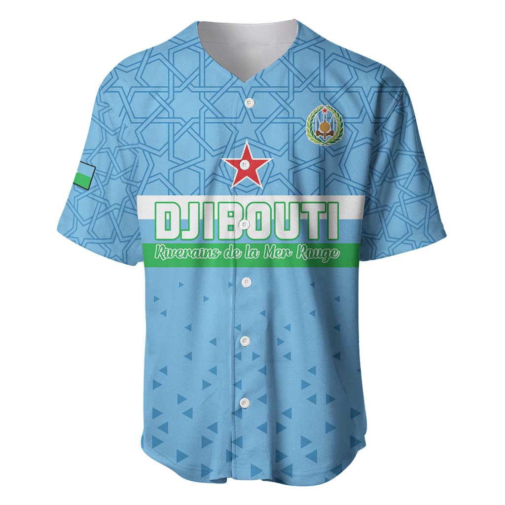 Custom Djibouti Football Baseball Jersey Come On Riverains de la Mer Rouge