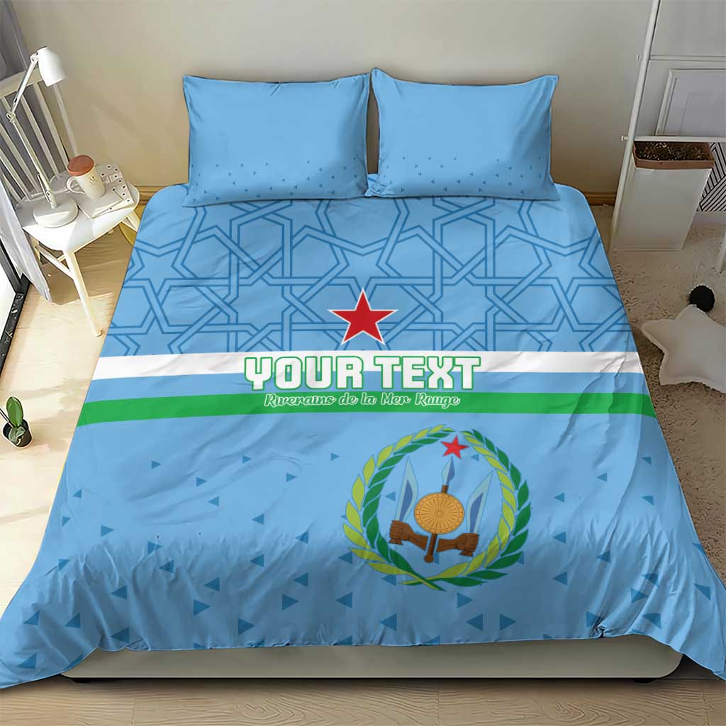 Custom Djibouti Football Bedding Set Come On Riverains de la Mer Rouge