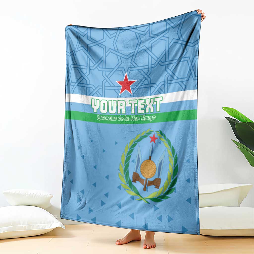 Custom Djibouti Football Blanket Come On Riverains de la Mer Rouge