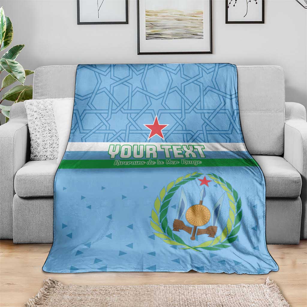 Custom Djibouti Football Blanket Come On Riverains de la Mer Rouge