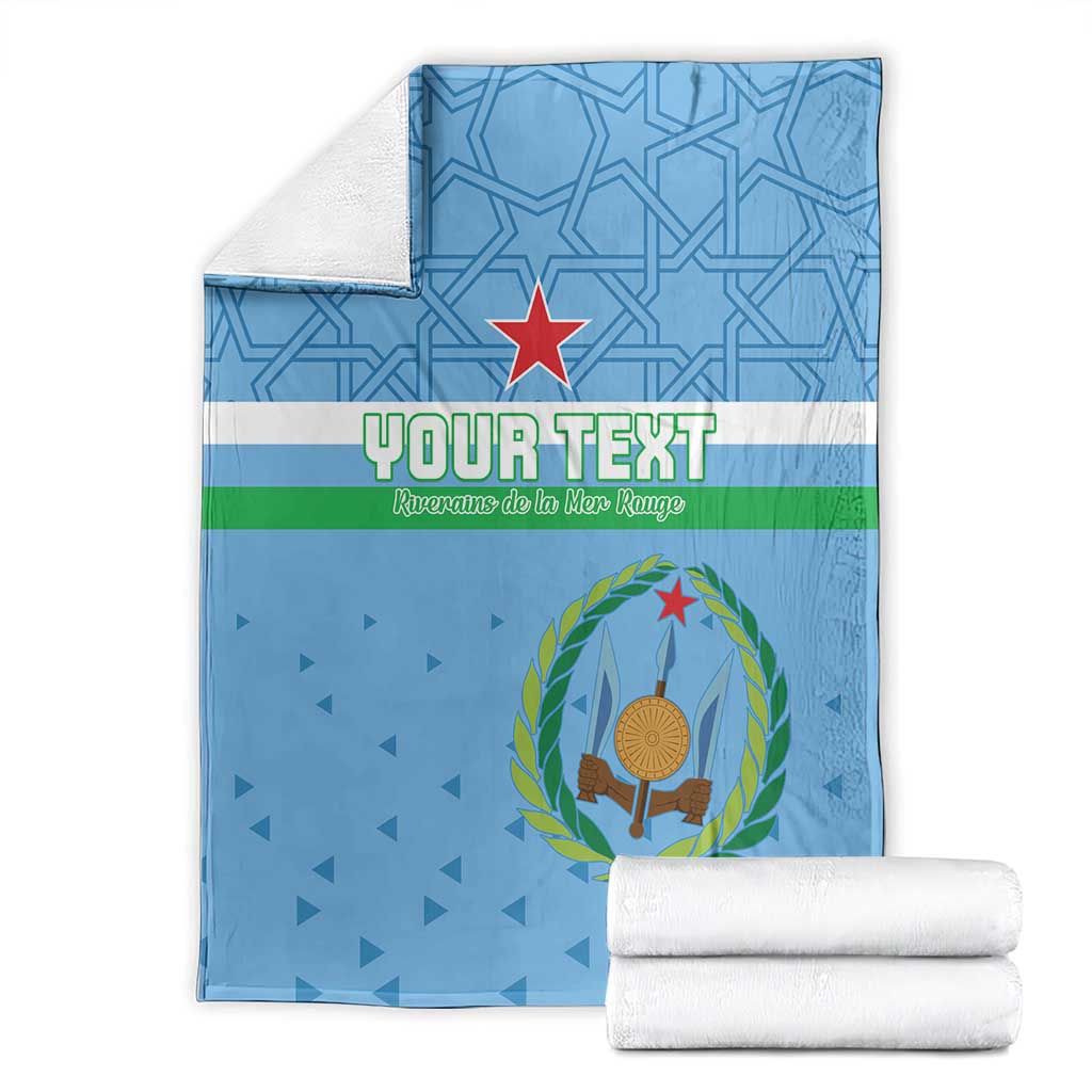 Custom Djibouti Football Blanket Come On Riverains de la Mer Rouge