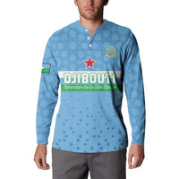 Custom Djibouti Football Button Sweatshirt Come On Riverains de la Mer Rouge