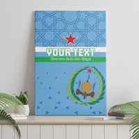 Custom Djibouti Football Canvas Wall Art Come On Riverains de la Mer Rouge