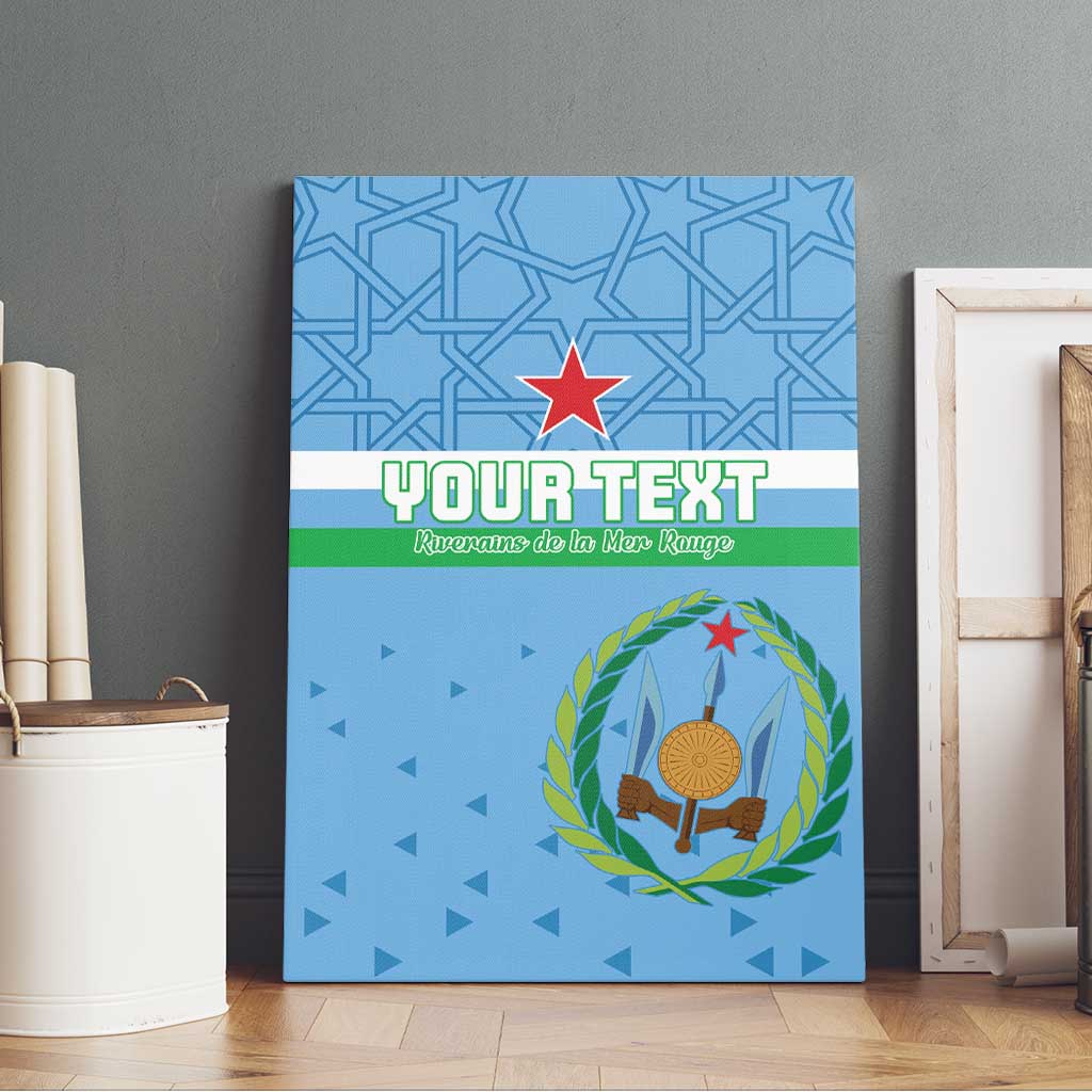 Custom Djibouti Football Canvas Wall Art Come On Riverains de la Mer Rouge