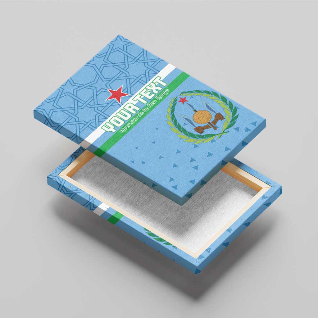 Custom Djibouti Football Canvas Wall Art Come On Riverains de la Mer Rouge