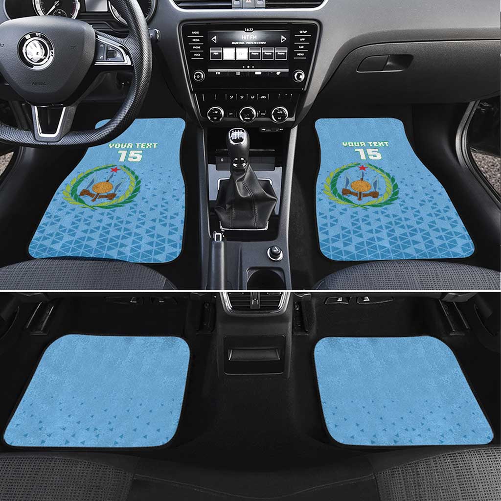 Custom Djibouti Football Car Mats Come On Riverains de la Mer Rouge