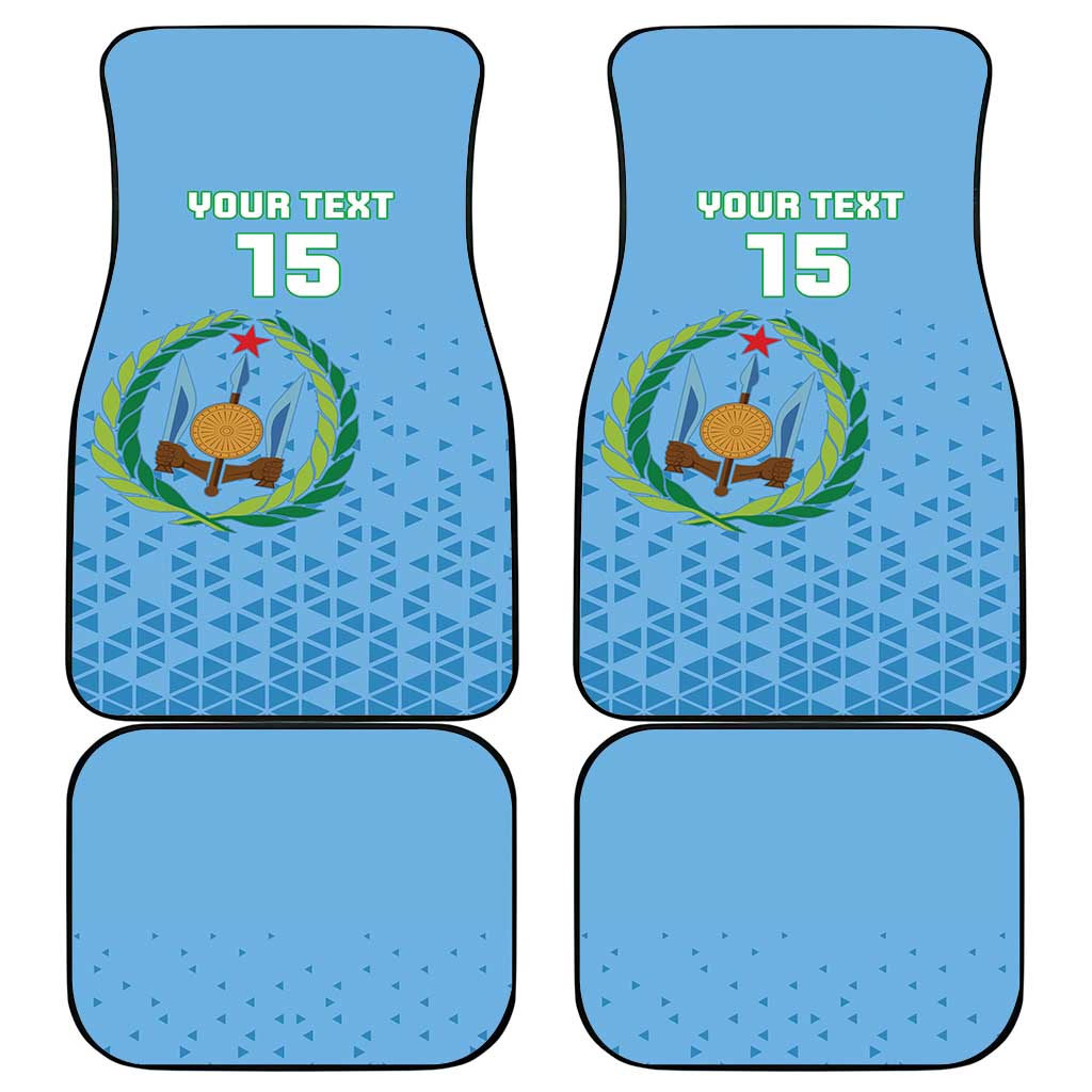 Custom Djibouti Football Car Mats Come On Riverains de la Mer Rouge