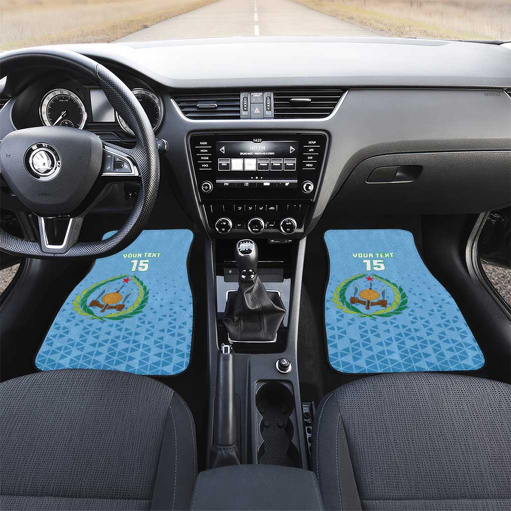 Custom Djibouti Football Car Mats Come On Riverains de la Mer Rouge