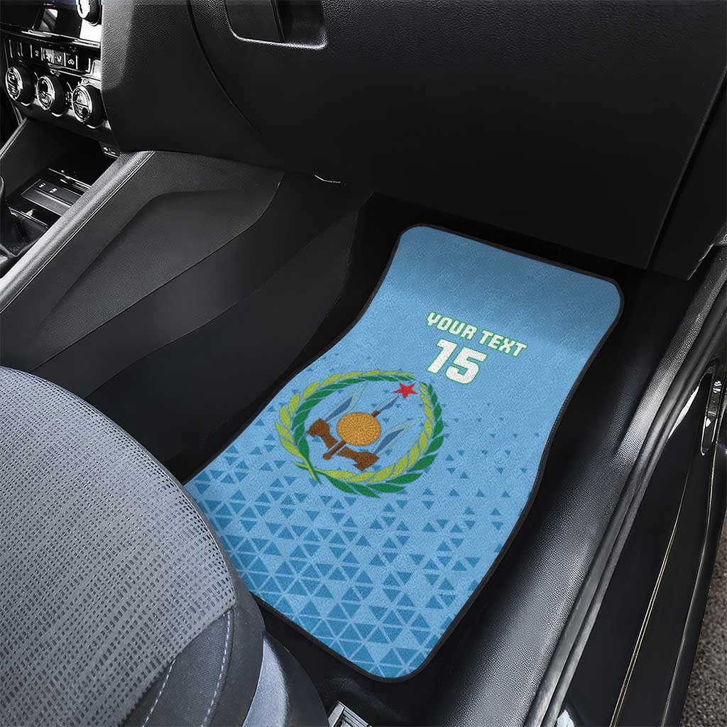 Custom Djibouti Football Car Mats Come On Riverains de la Mer Rouge