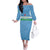 Custom Djibouti Football Family Matching Off The Shoulder Long Sleeve Dress and Hawaiian Shirt Come On Riverains de la Mer Rouge