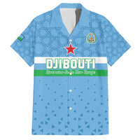 Custom Djibouti Football Family Matching Off Shoulder Short Dress and Hawaiian Shirt Come On Riverains de la Mer Rouge