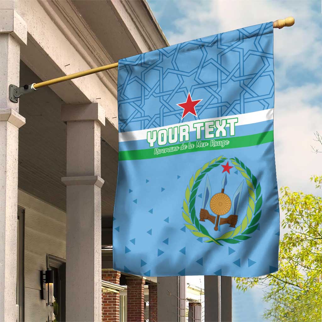 Custom Djibouti Football Garden Flag Come On Riverains de la Mer Rouge
