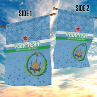 Custom Djibouti Football Garden Flag Come On Riverains de la Mer Rouge