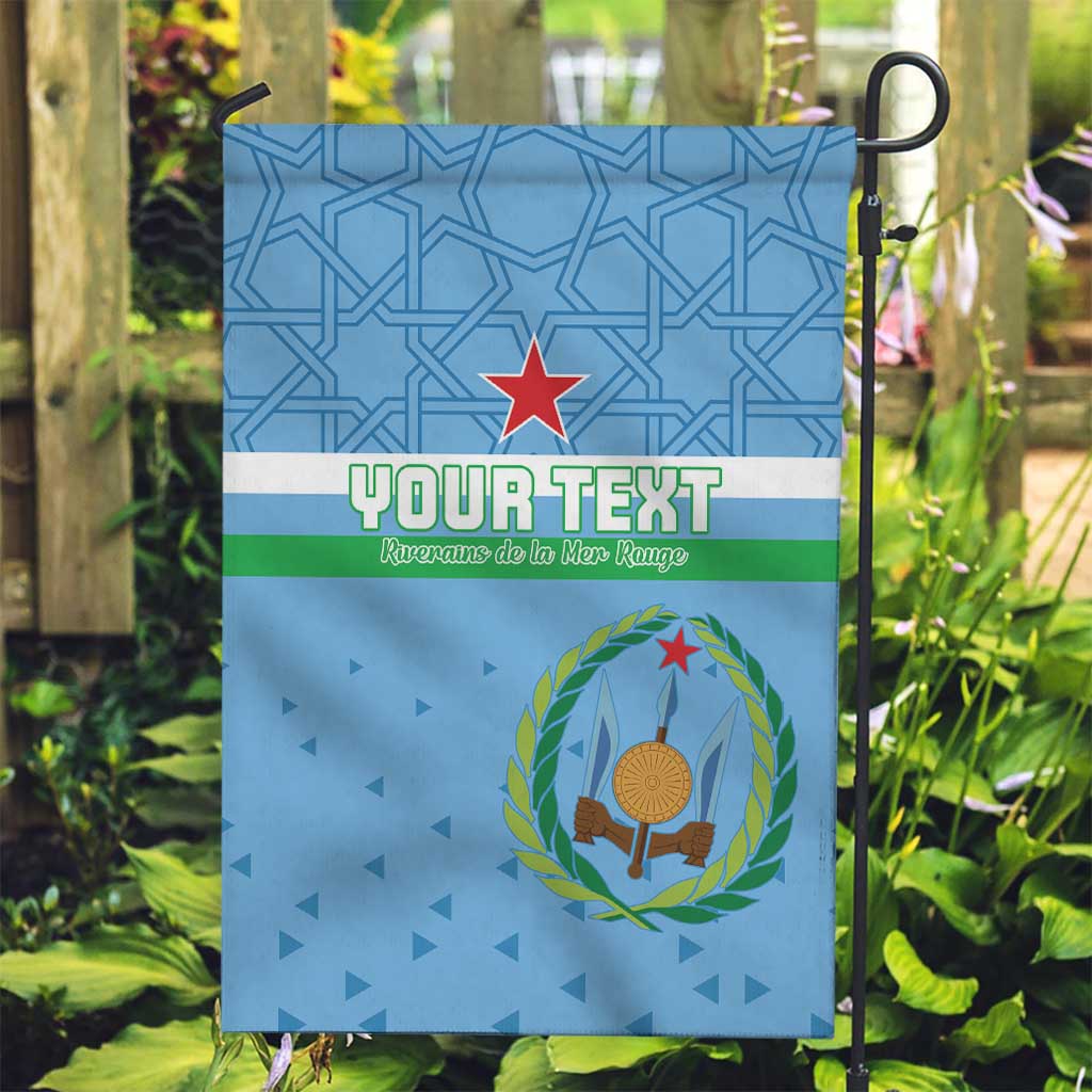 Custom Djibouti Football Garden Flag Come On Riverains de la Mer Rouge