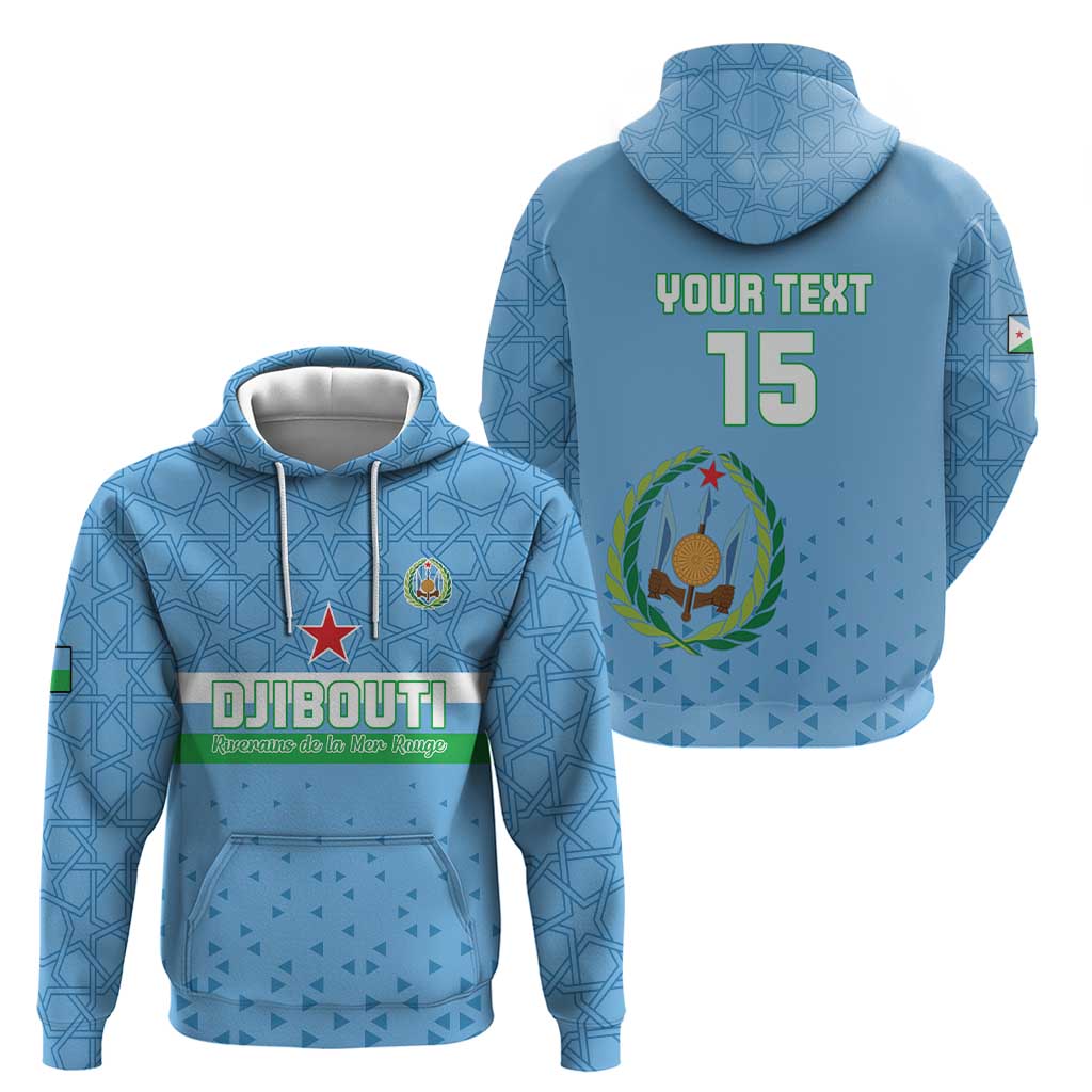 Custom Djibouti Football Hoodie Come On Riverains de la Mer Rouge