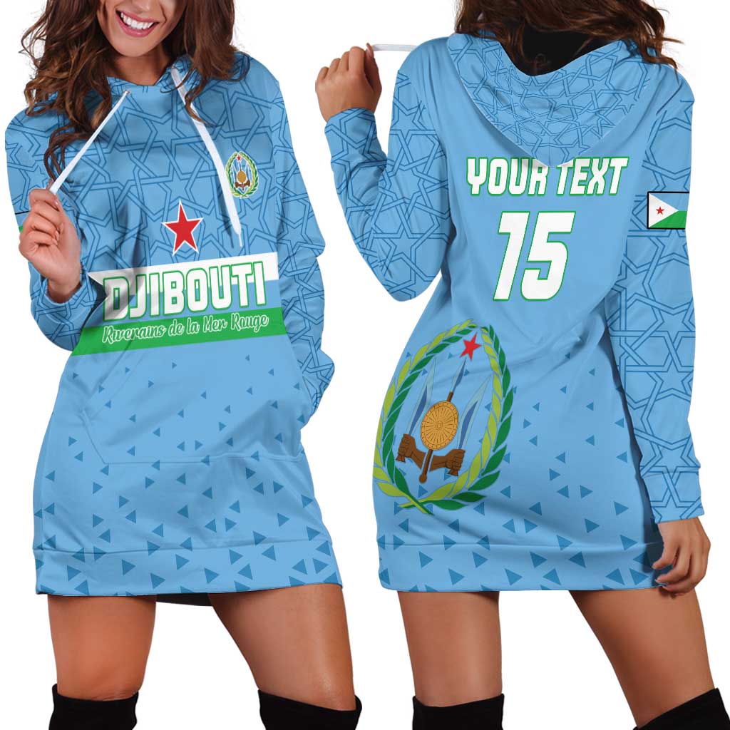 Custom Djibouti Football Hoodie Dress Come On Riverains de la Mer Rouge