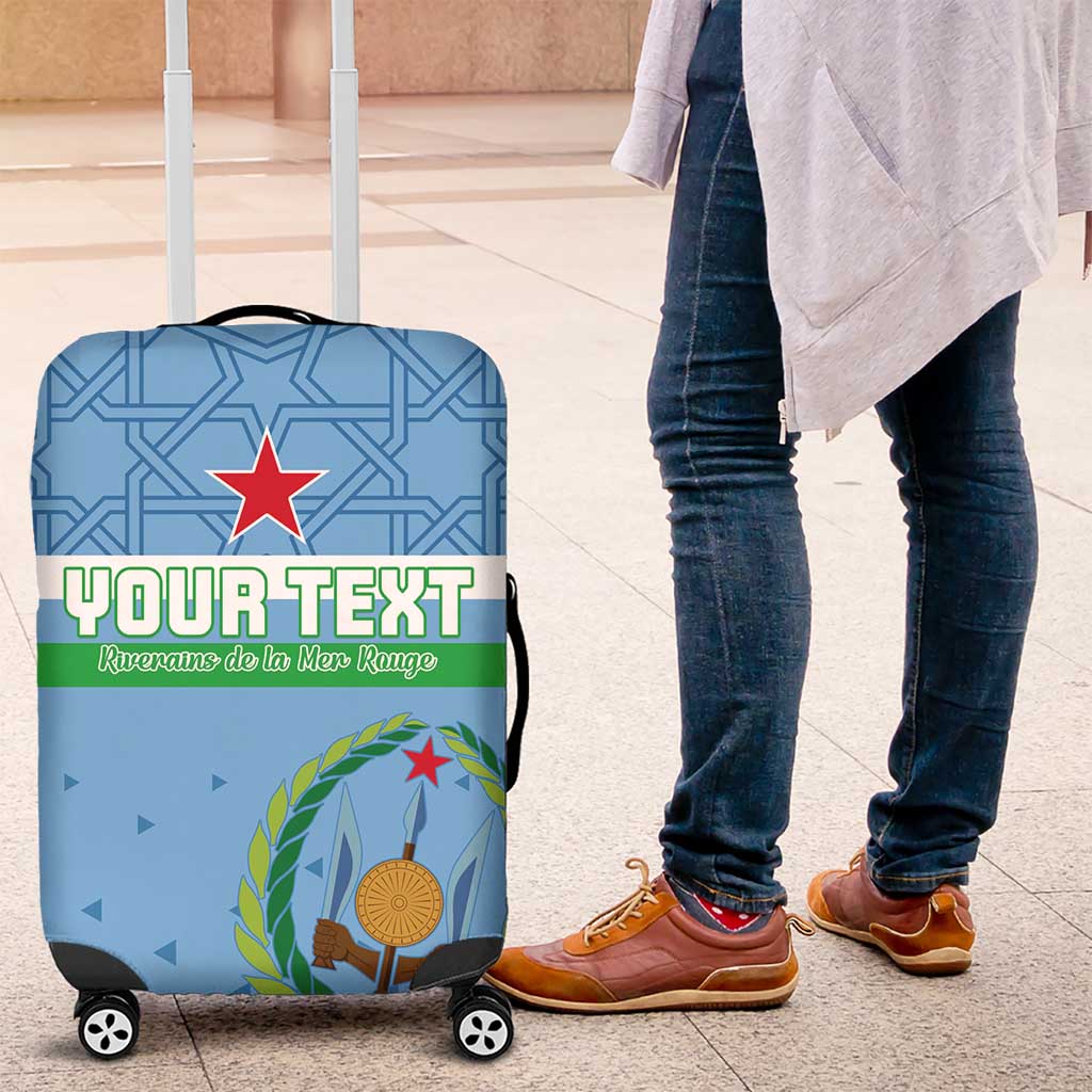 Custom Djibouti Football Luggage Cover Come On Riverains de la Mer Rouge