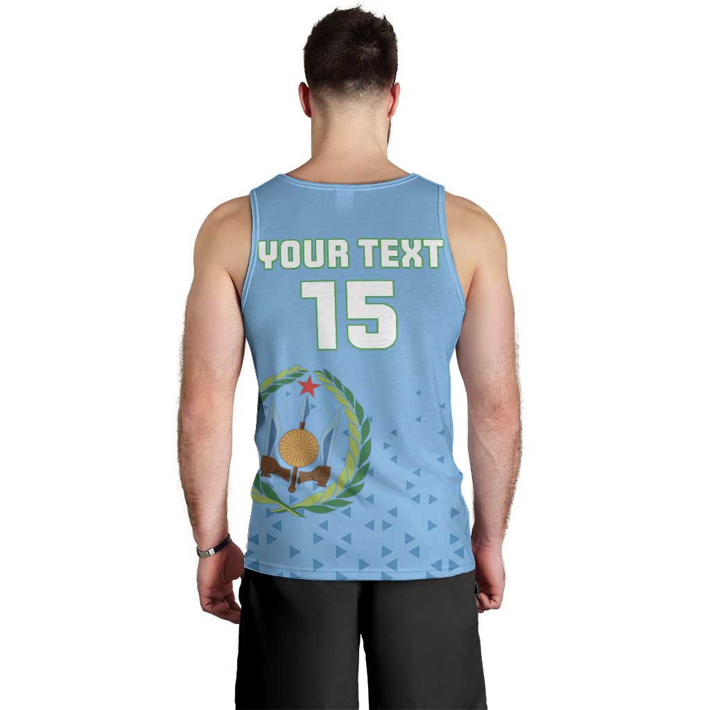 Custom Djibouti Football Men Tank Top Come On Riverains de la Mer Rouge