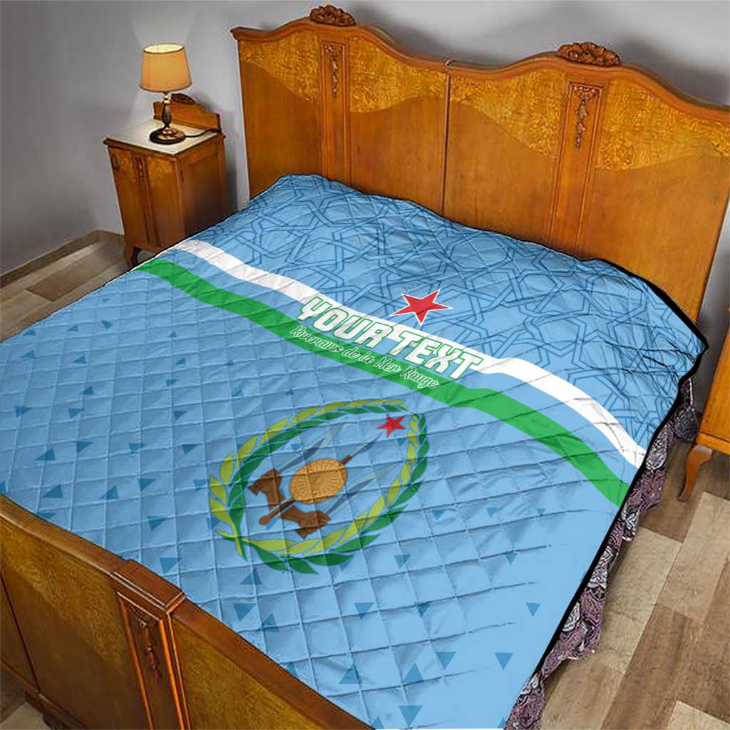 Custom Djibouti Football Quilt Come On Riverains de la Mer Rouge