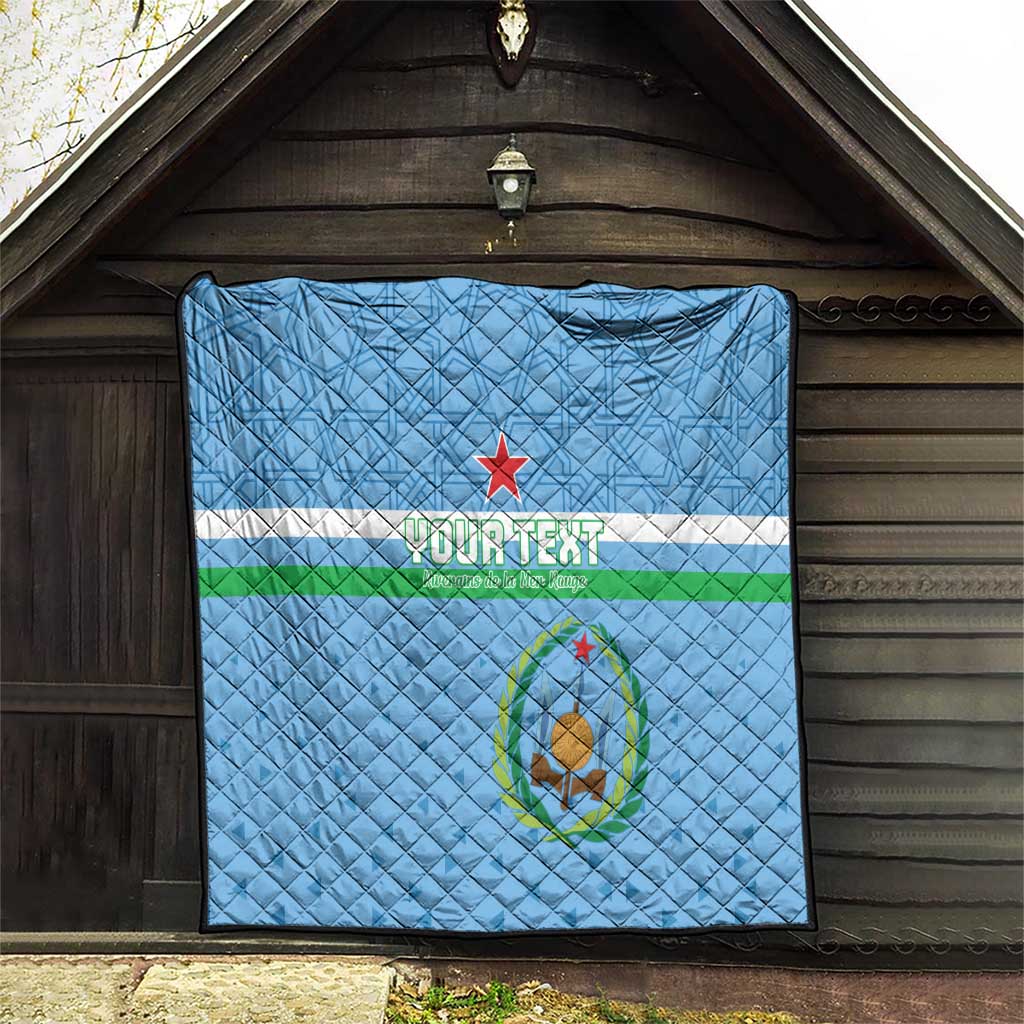 Custom Djibouti Football Quilt Come On Riverains de la Mer Rouge
