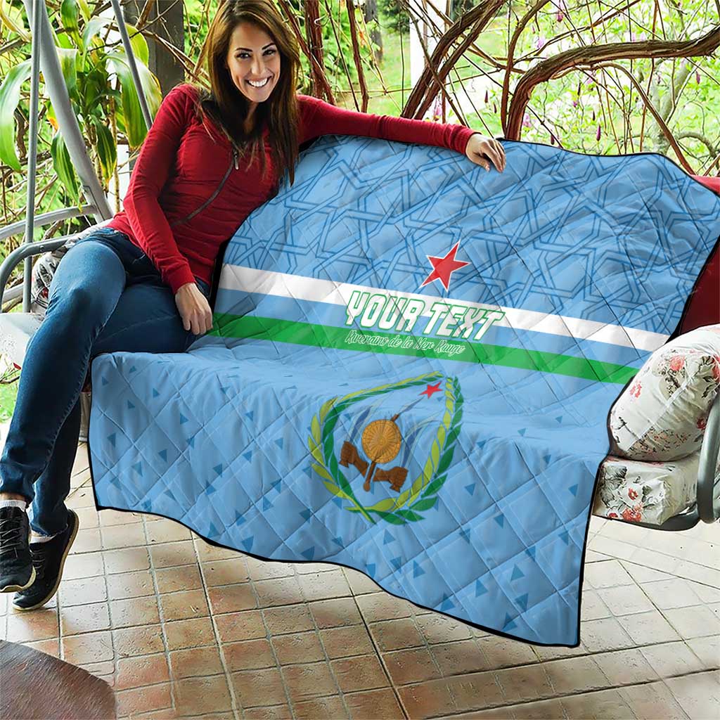 Custom Djibouti Football Quilt Come On Riverains de la Mer Rouge