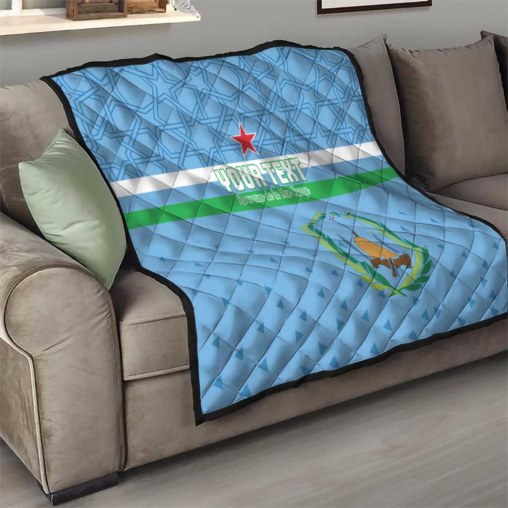 Custom Djibouti Football Quilt Come On Riverains de la Mer Rouge